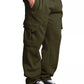 Pantalon de survêtement cargo à jambes larges et poches multiples pour homme