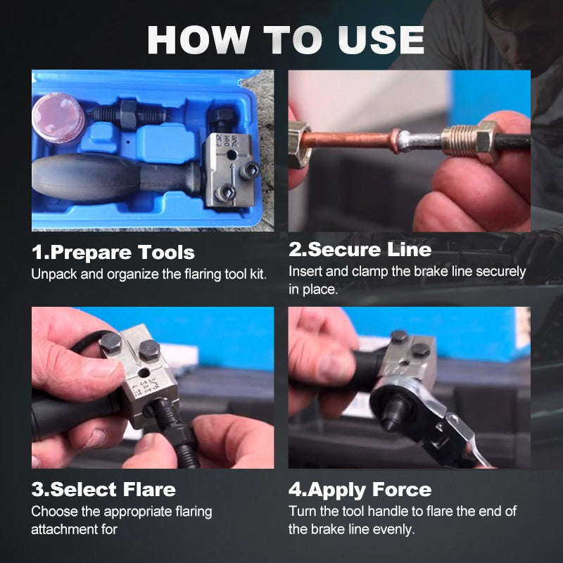 Kit Universel d'Outils d'Évasement de Tuyau de Frein Automobile
