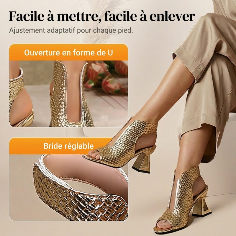 Sandales à talons élégantes à bout ouvert pour femmes ♥️ ACHETEZ-EN 2 ET BÉNÉFICIEZ DE LA LIVRAISON GRATUITE