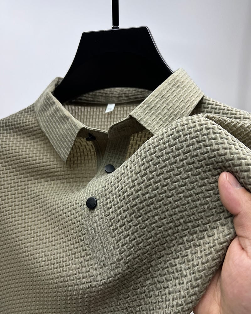 👔Chemise Homme en Soie Glacée✨Texture Luxueuse et Respirante pour Événements Élégants ou Quotidien🎩🔥