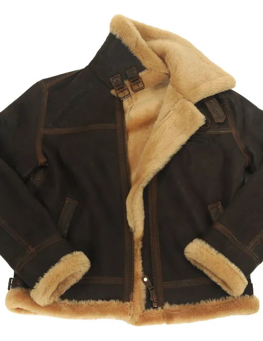 📢📢60 % de réduction !!! ✨VESTE BOMBER EN PEAU DE MOUTON