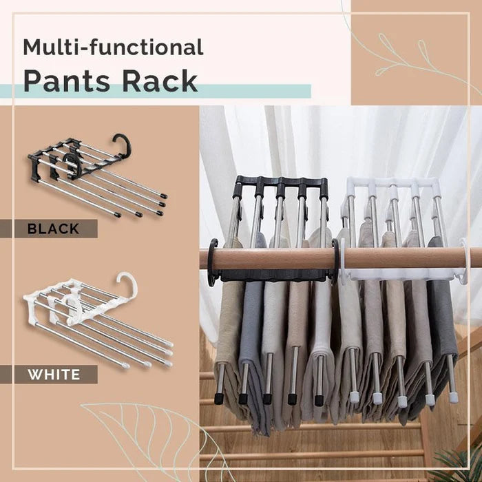 👑✨ Porte-Pantalons Multifonctionnel – Gain de Place et Pratique 🌟🏆