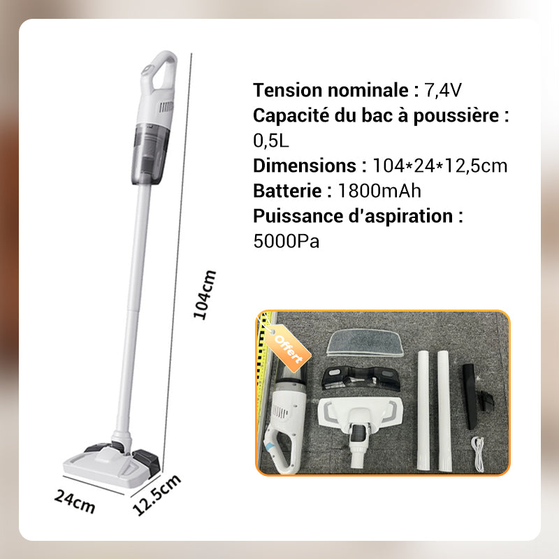 💥VENTE CHOC 2025💥 Aspirateur Balai Sans Fil Main📢📢54% DE RÉDUCTION !!!✨