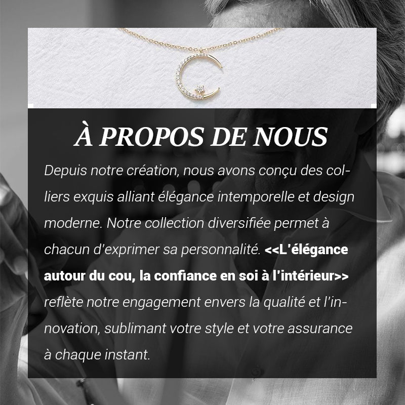 💕50% de réduction💕Bright Night : Collier Lune Étoile🌙