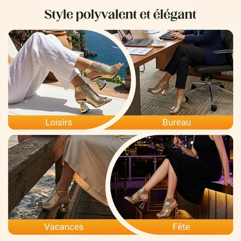 Sandales à talons élégantes à bout ouvert pour femmes ♥️ ACHETEZ-EN 2 ET BÉNÉFICIEZ DE LA LIVRAISON GRATUITE