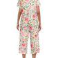 Ensemble haut à manches courtes et pantalon Capri pour femme, tenue de nuit et de détente, imprimé, offre spéciale