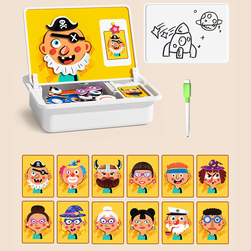 🧩 60% DE RÉDUCTION ! 🎨 Boîte à Puzzle Magnétique Enfant - Jeu Éducatif avec Planche à Dessin et Pièces Colorées 🖍️📦