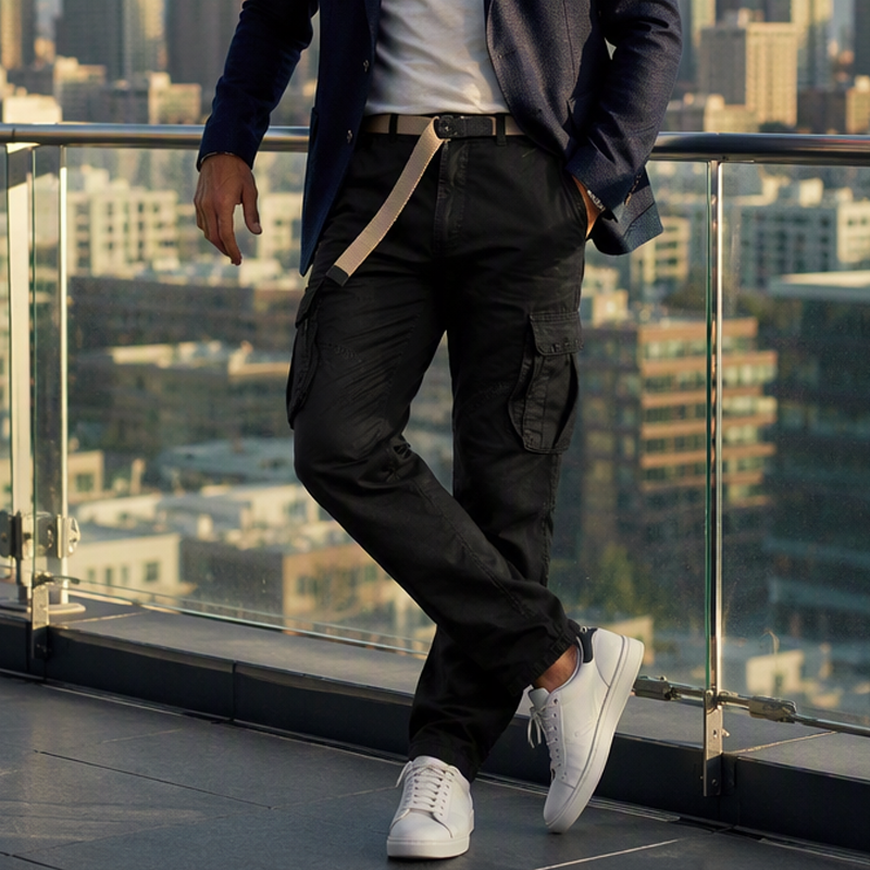 Pantalon cargo tactique multi-poches pour homme