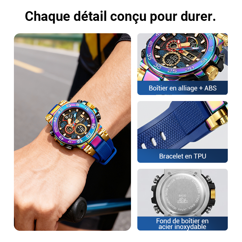 ⌚ 50 % DE RÉDUCTION ! ✨ Montre LED multifonctionnelle - Écran numérique étanche, 7 modes sportifs avec surveillance du sommeil 🌟🔋