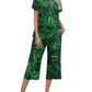 Ensemble haut à manches courtes et pantalon Capri pour femme, tenue de nuit et de détente, imprimé, offre spéciale