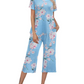 Ensemble haut à manches courtes et pantalon Capri pour femme, tenue de nuit et de détente, imprimé, offre spéciale