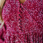 49 % de réduction 💃 Robe longue doublée à taille smockée en rayonne à fleurs pour femme