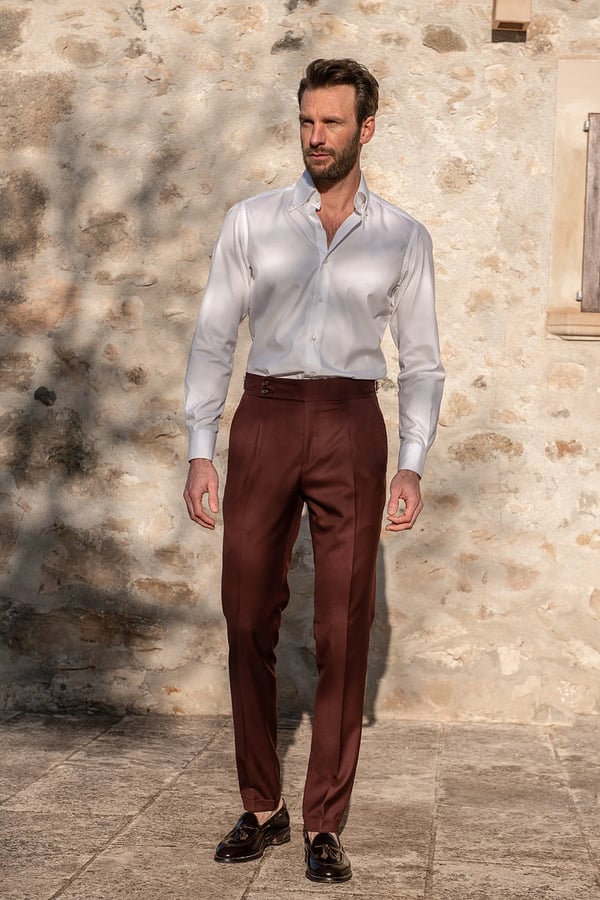 Pantalon décontracté de couleur ordinaire pour hommes