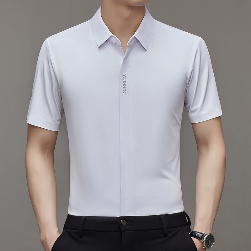 🔥 Offre à moitié prix🔥Chemise d'affaires en soie Quick Dry Ice pour hommes