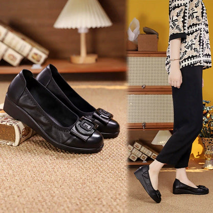 ⏰50% de réduction pour une durée limitée🐂Cuir de vache de haute qualité, semelle souple, chaussures plates antidérapantes