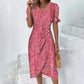 🌷offre limitée dans le temps🌷Robe imprimée florale à col en V pour femme
