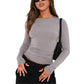 🔥T-shirt basique slim à nombril ouvert pour femme🔥ACHETEZ-EN 3 ET BÉNÉFICIEZ DE LA LIVRAISON GRATUITE