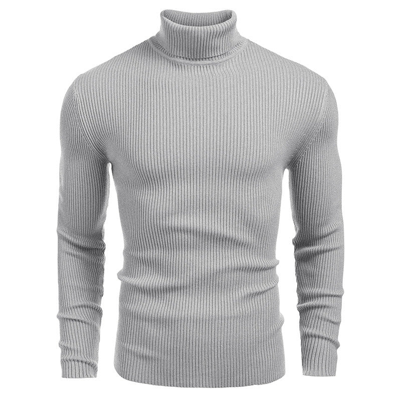 Pull fin à col roulé en tricot pour hommes d'hive