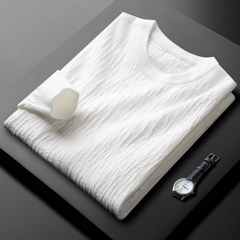 Pull décontracté à col rond pour homme