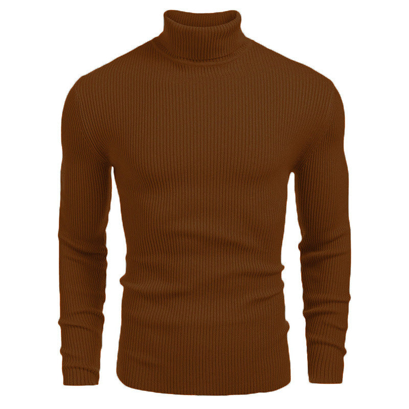 Pull fin à col roulé en tricot pour hommes d'hive