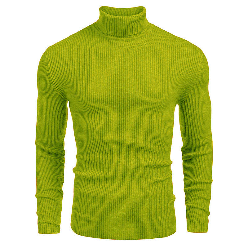Pull fin à col roulé en tricot pour hommes d'hive