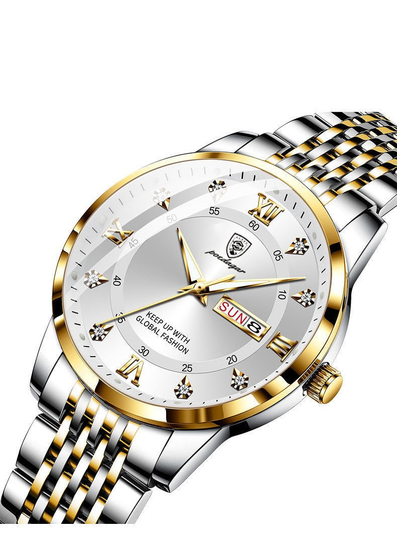 📢📢68 % de réduction !!! 🎅Montre quartz lumineuse et étanche pour homme avec calendrier