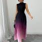 Robe longue sans manches à col montant et plissé ombré❤️ACHETEZ-EN 2 ET BÉNÉFICIEZ DE LA LIVRAISON GRATUITE