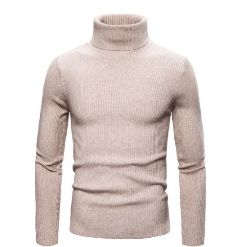 Pull fin à col roulé en tricot pour hommes d'hive