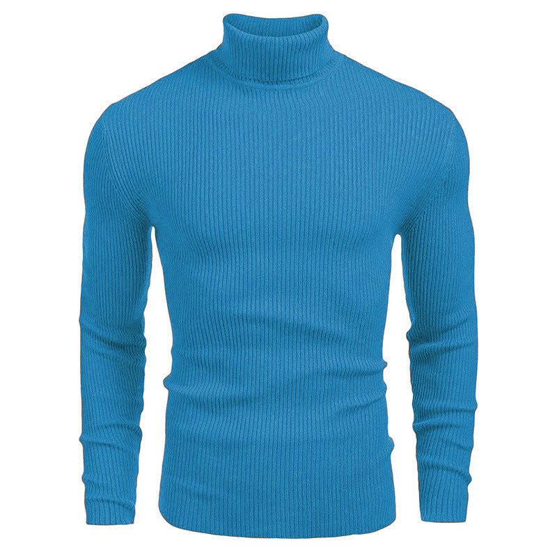 Pull fin à col roulé en tricot pour hommes d'hive