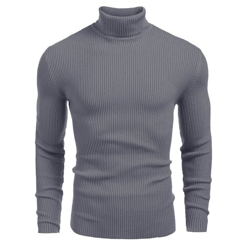 Pull fin à col roulé en tricot pour hommes d'hive
