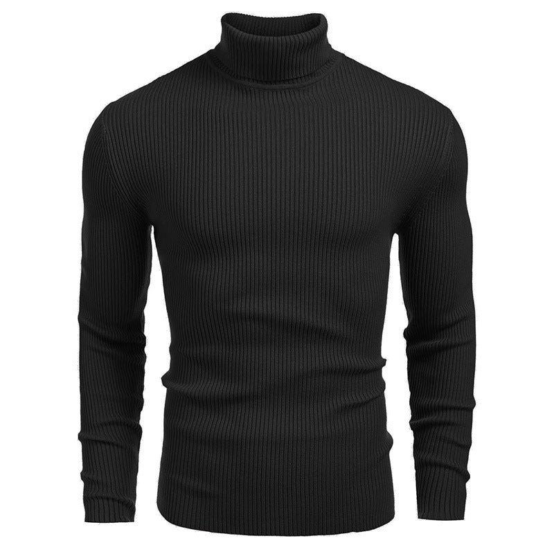 Pull fin à col roulé en tricot pour hommes d'hive