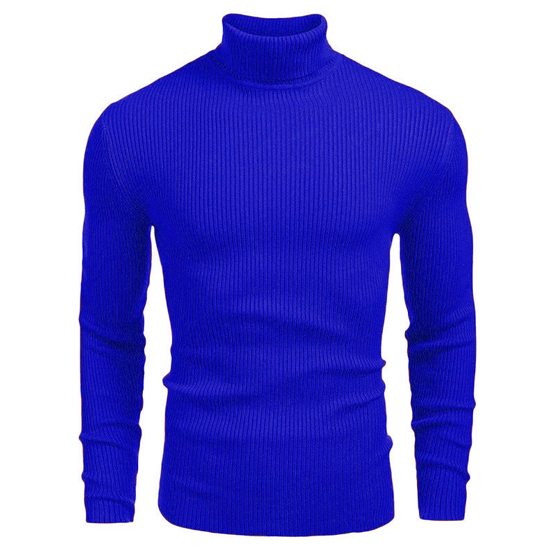 Pull fin à col roulé en tricot pour hommes d'hive