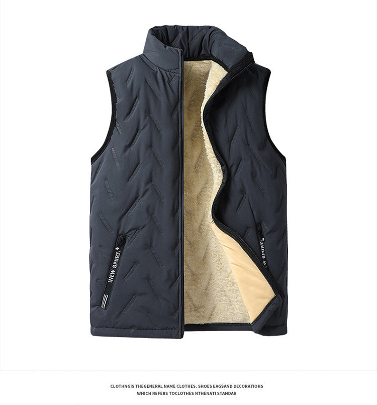 💖VENTE FLASH -50%✨️❄️Gilet matelassé décontracté sans manches unisexe avec doublure en polaire