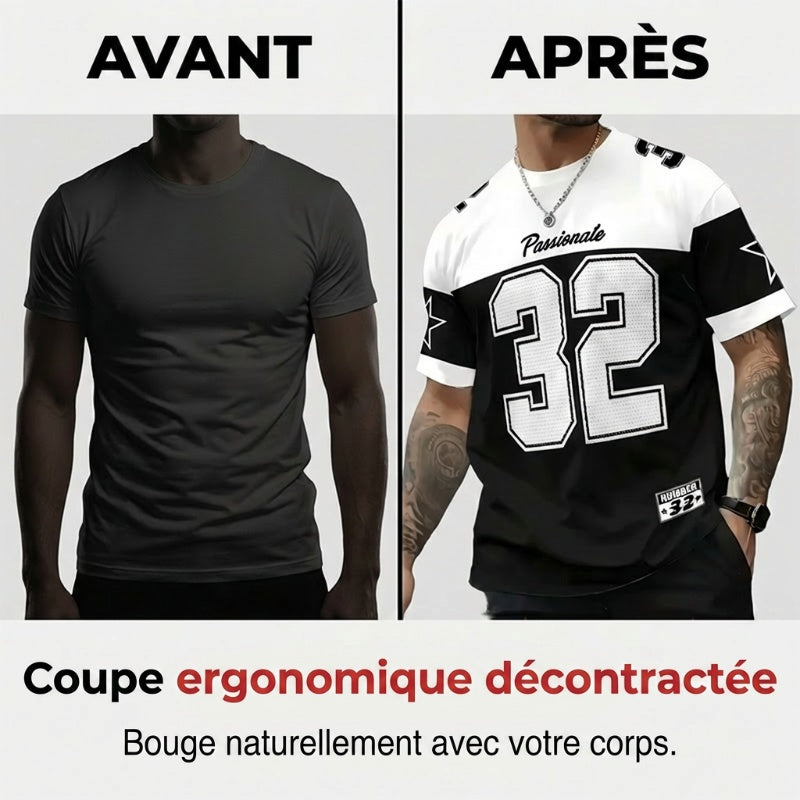 🔥👕 T-shirt Homme Imprimé Graphique – Coupe Relax & Tendance Quotidienne