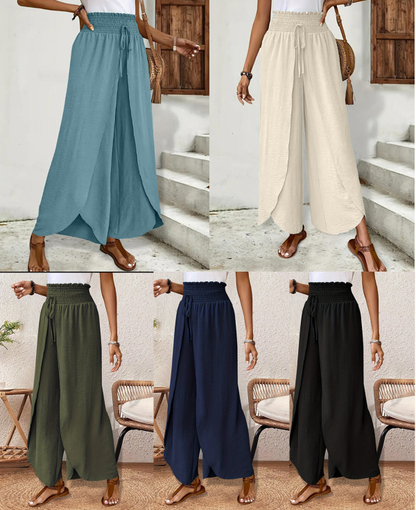 Pantalon large femme décontracté à effet croisé✈️【Chéri(e), deux articles avec livraison gratuite】