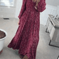 49 % de réduction 💃 Robe longue doublée à taille smockée en rayonne à fleurs pour femme