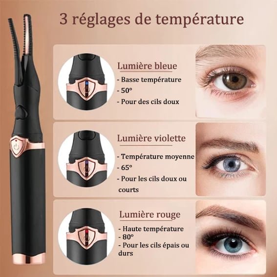 Vente du dernier jour 49% de réduction💥Recourbe-cils thermique électrique✨ Clignez des yeux et éblouissez ! 👁️