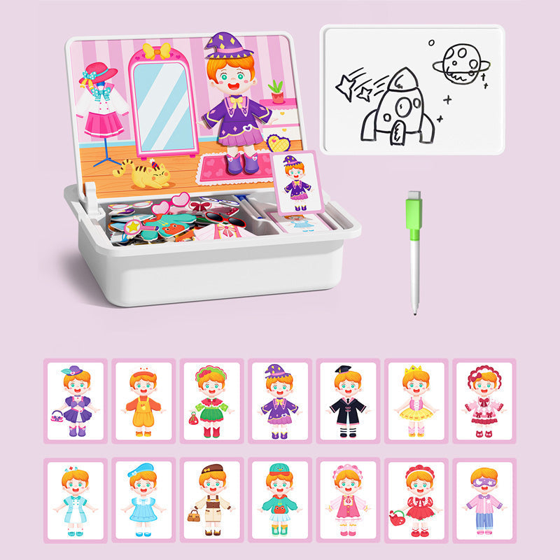 🧩 60% DE RÉDUCTION ! 🎨 Boîte à Puzzle Magnétique Enfant - Jeu Éducatif avec Planche à Dessin et Pièces Colorées 🖍️📦