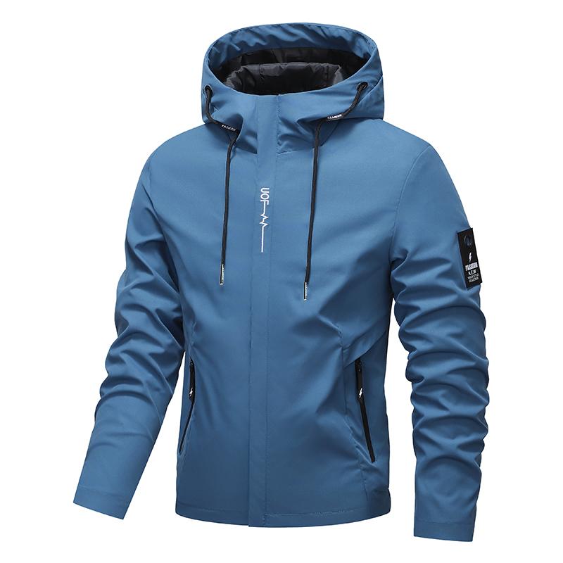 📢📢 50% DE RÉDUCTION ! ✨Veste à capuche zippée, coupe-vent et imperméable, couleur unie, pour homme