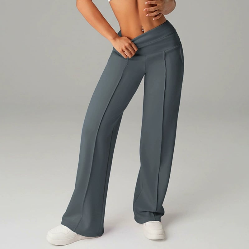 ⏰ 50% DE RÉDUCTION! 💫 Pantalon droit ample uni pour femme ❄️👖