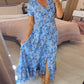 👗 50% DE RÉDUCTION ! 💃 Robe Longue à Col en V Imprimée – Coupe Élégante, Tissu Confortable & Style Polyvalent ✨