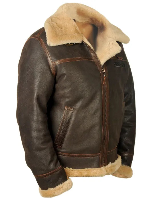 📢📢60 % de réduction !!! ✨VESTE BOMBER EN PEAU DE MOUTON