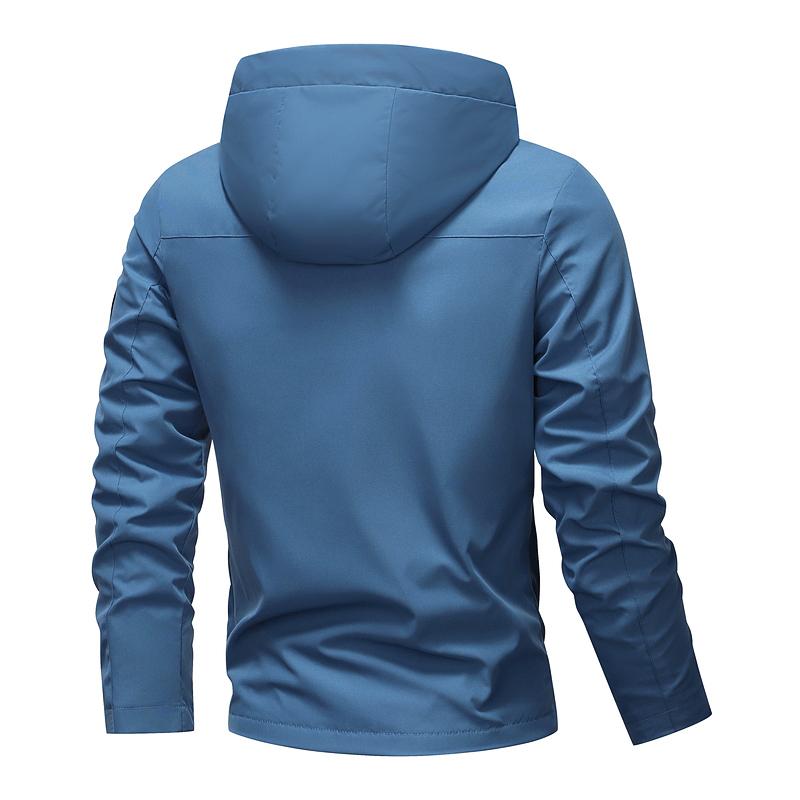 📢📢 65% DE RÉDUCTION ! ✨Veste à capuche zippée, coupe-vent et imperméable, couleur unie, pour homme