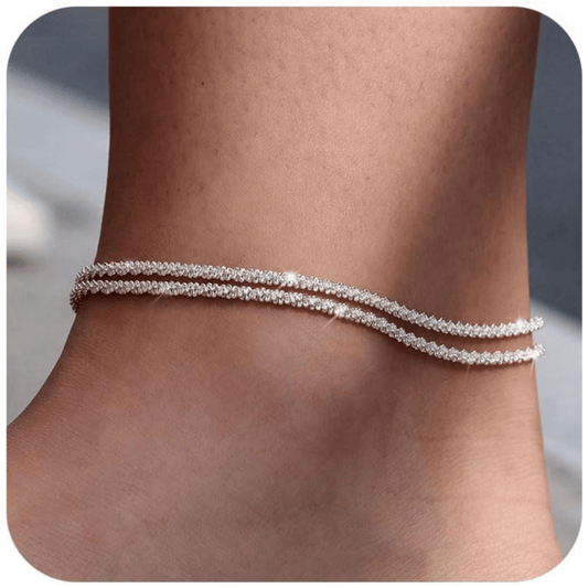 💜DERNIER JOUR -50% de réduction💜Délicat bracelet de cheville étanche en couches