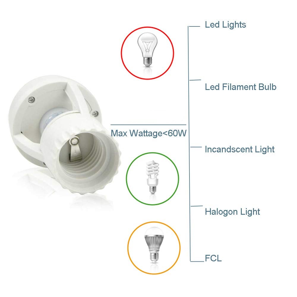 Douille de Lampe E27 à Détection de Mouvement【Achetez 3 Obtenez 2 Gratuit】