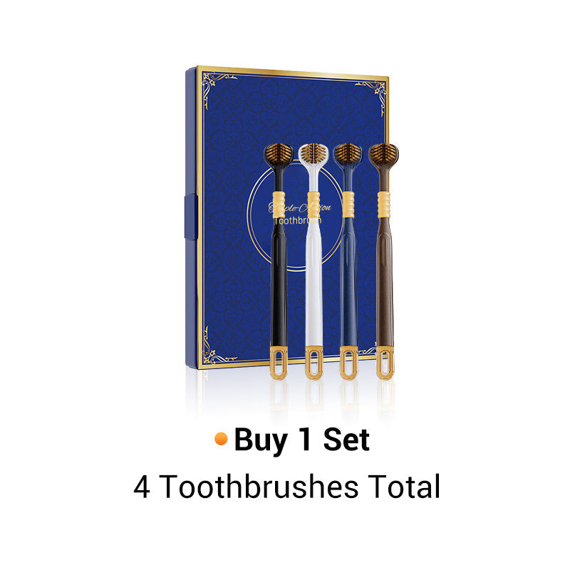 Brosse à dents à trois têtes et multi-angles pour garantir votre sécurité bucco-dentaire📢📢3 dernières heures : Grande vente⏰⏰