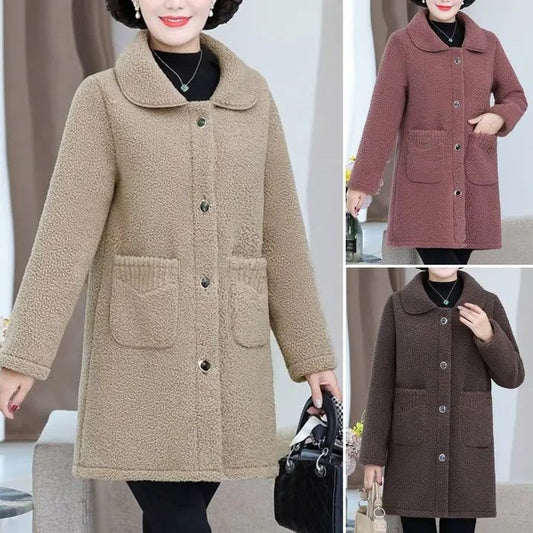 🎉Vente chaude d'hiver🎉Manteau mi-long épais en faux cachemire