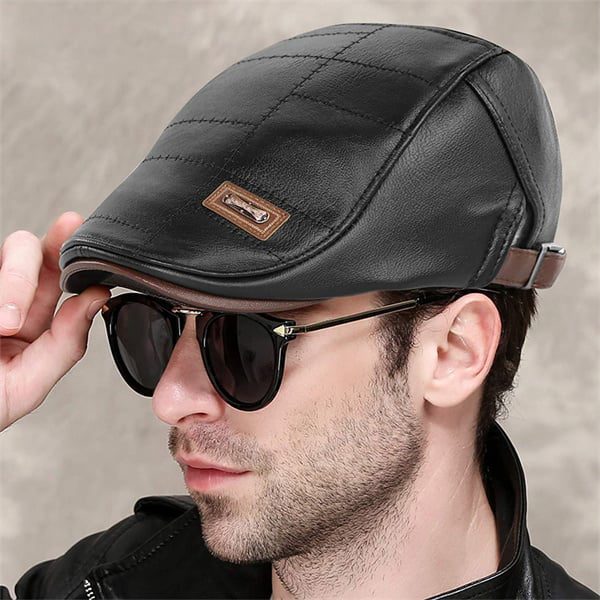 Béret en cuir élégant