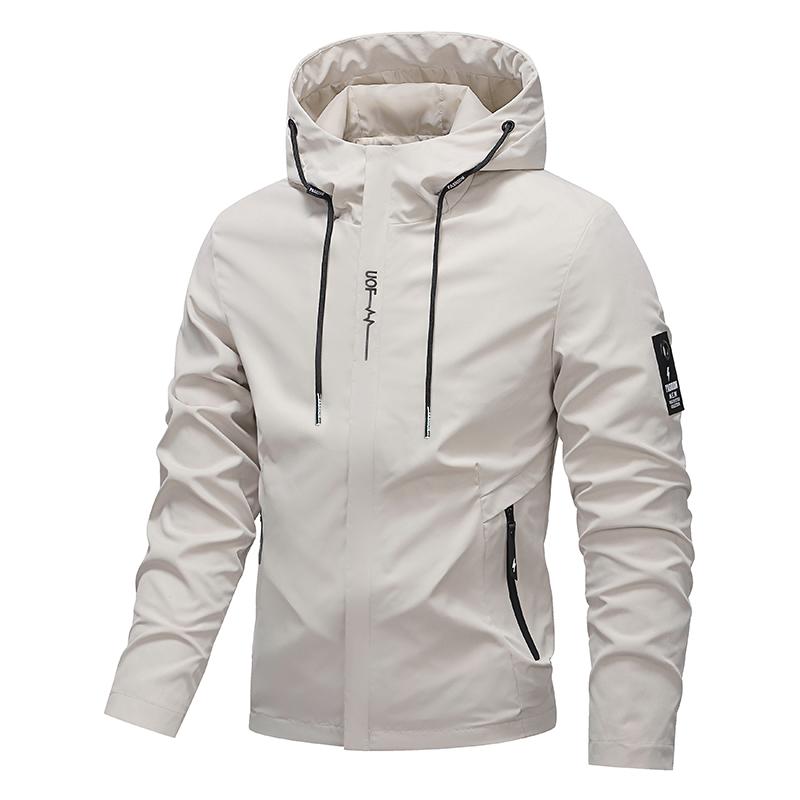 📢📢 65% DE RÉDUCTION ! ✨Veste à capuche zippée, coupe-vent et imperméable, couleur unie, pour homme
