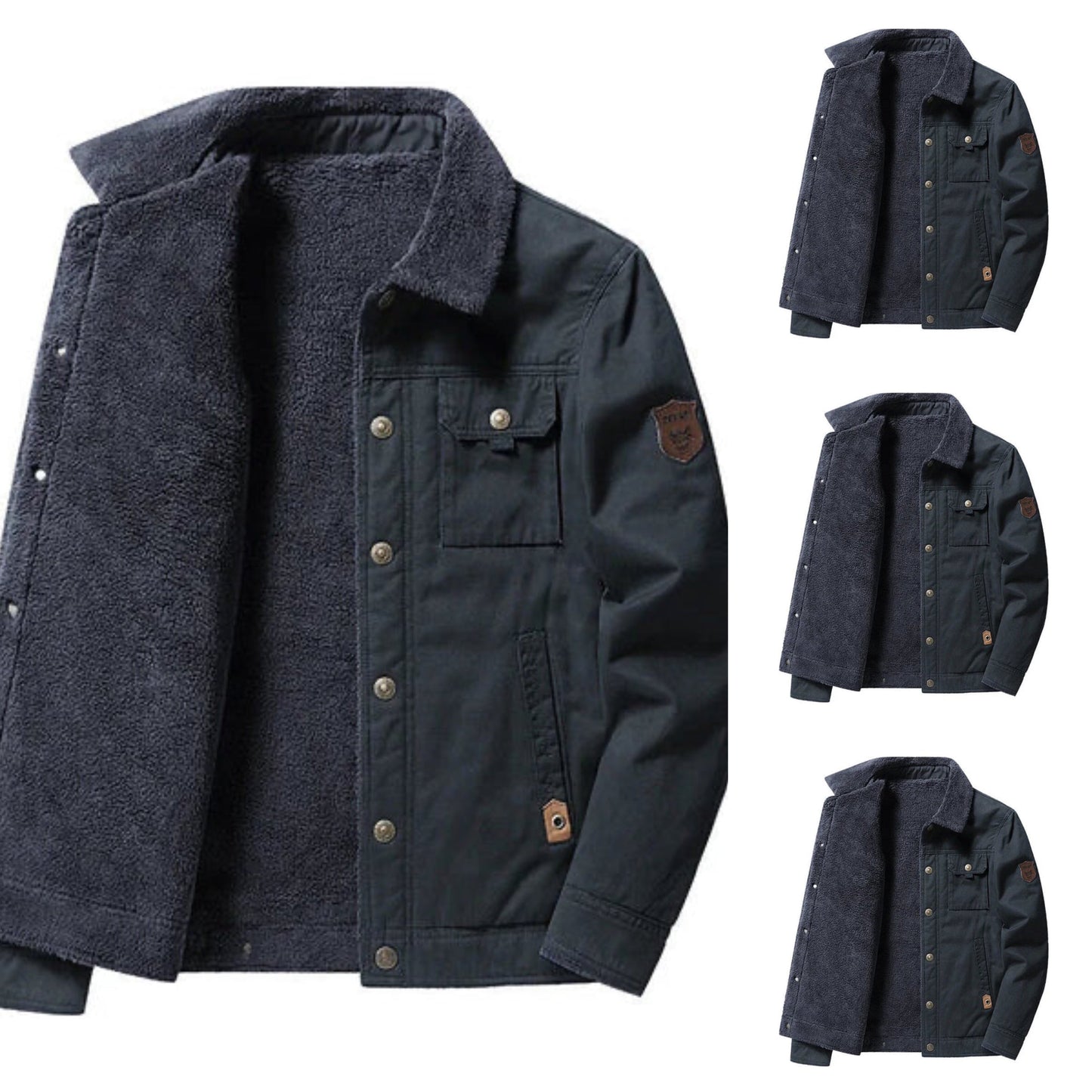 Veste thermique décontractée épaisse en polaire pour homme 【LIVRAISON GRATUITE】